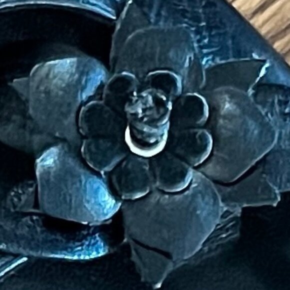 Mid-Century Italian Style Feeling - Low Heel Leather Franco Sarto Flats - Sz 10 - Picture 4 of 8